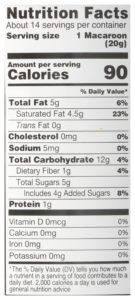 absolutely gluten free chocolate Coconut Macaroons nutrition facts