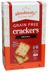 Absolutely Gluten Free Grain Free Original Crackers box