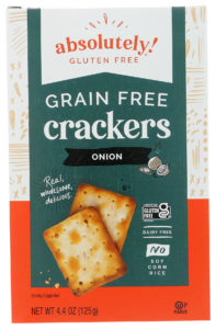 absolutely gluten free onion crackers box