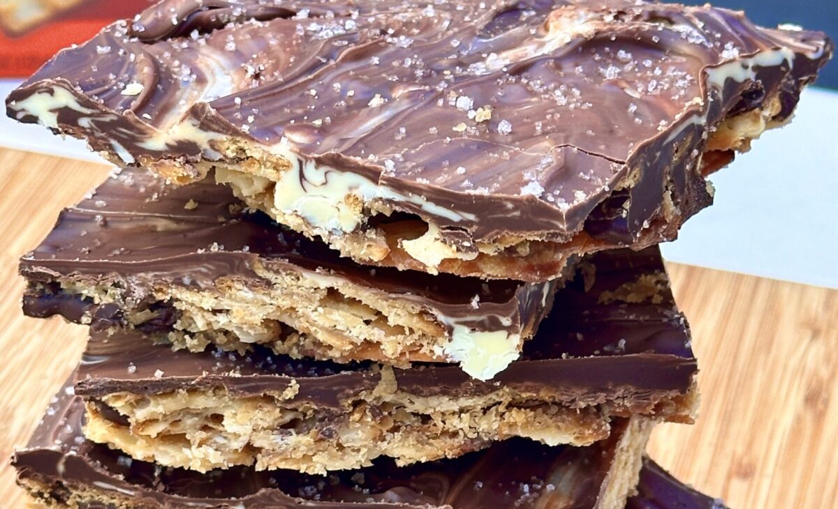 Absolutely Gluten Free Salted Chocolate Toffee Bar